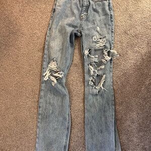 Distressed Blue Women's PacSun Jeans